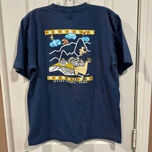 2/$16 Blue “Machu Picchu Peru” graphic tee. Unisex, but Men’s Sz Medium